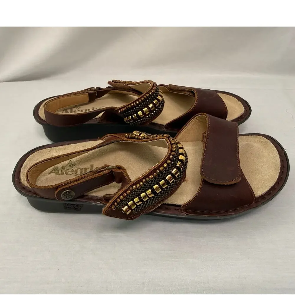 Alegria Verona Hickory Leather Sandal, Size 41 EU, 10.5/11 US New without tags